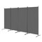 Oxford Fabric Iron Room Divider Screen Foldable Privacy Panels
